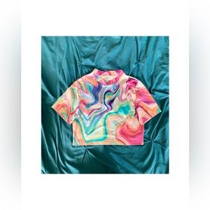 Rainbow Cropped Top and Pant Set